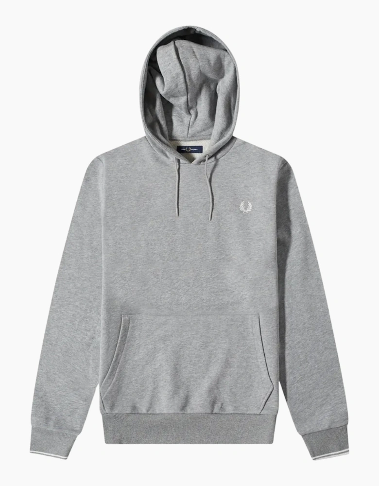 Fred Perry Tipped Grey Marl Hoodie