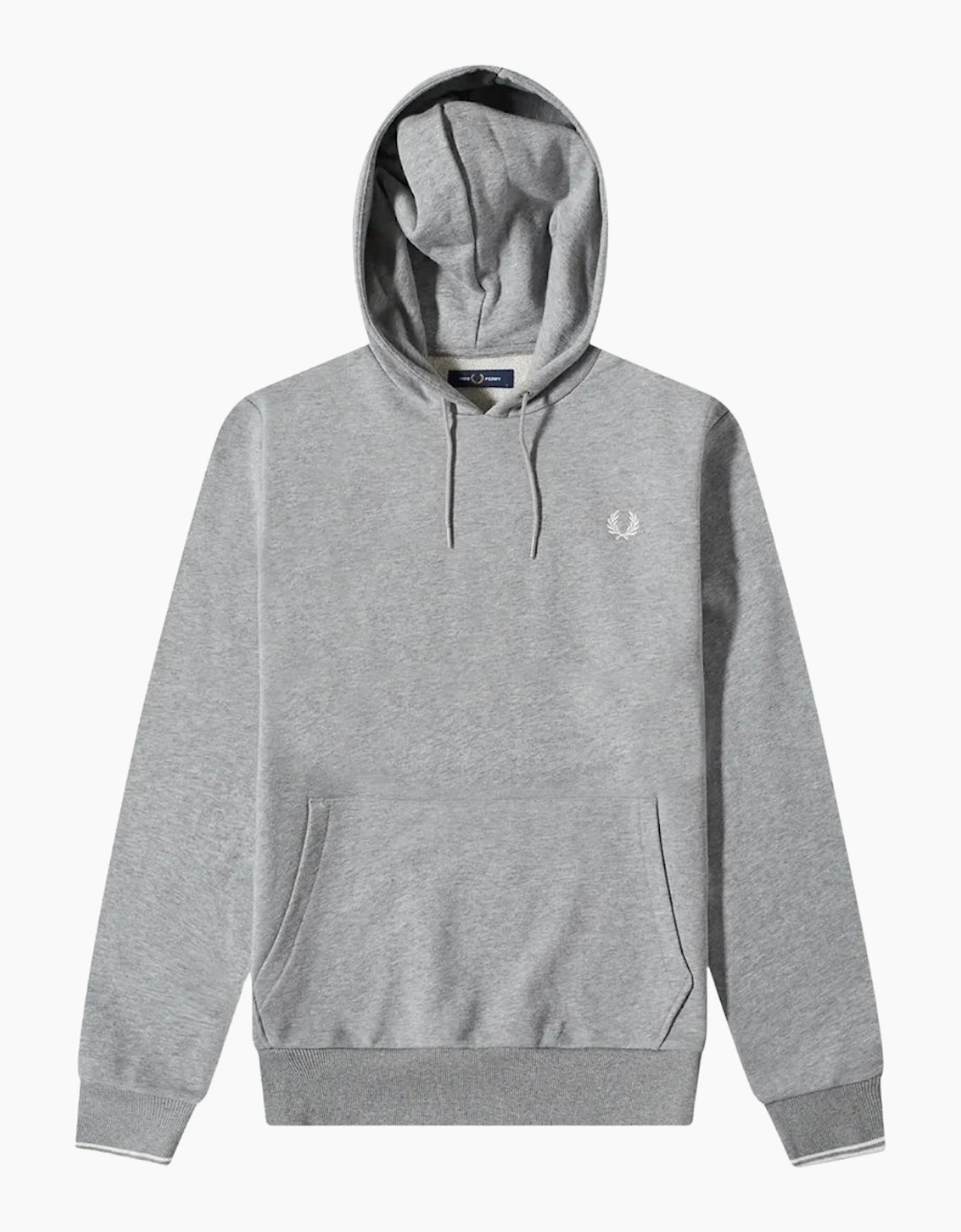 Fred Perry Tipped Grey Marl Hoodie, 6 of 5