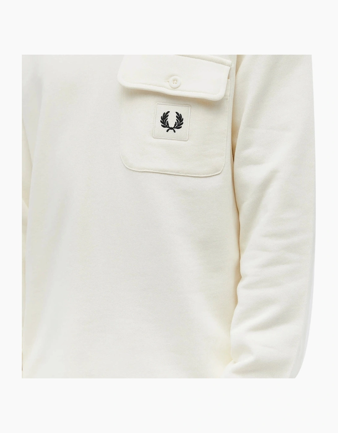 Fred Perry Long Sleeve Loopback Ecru Sweater