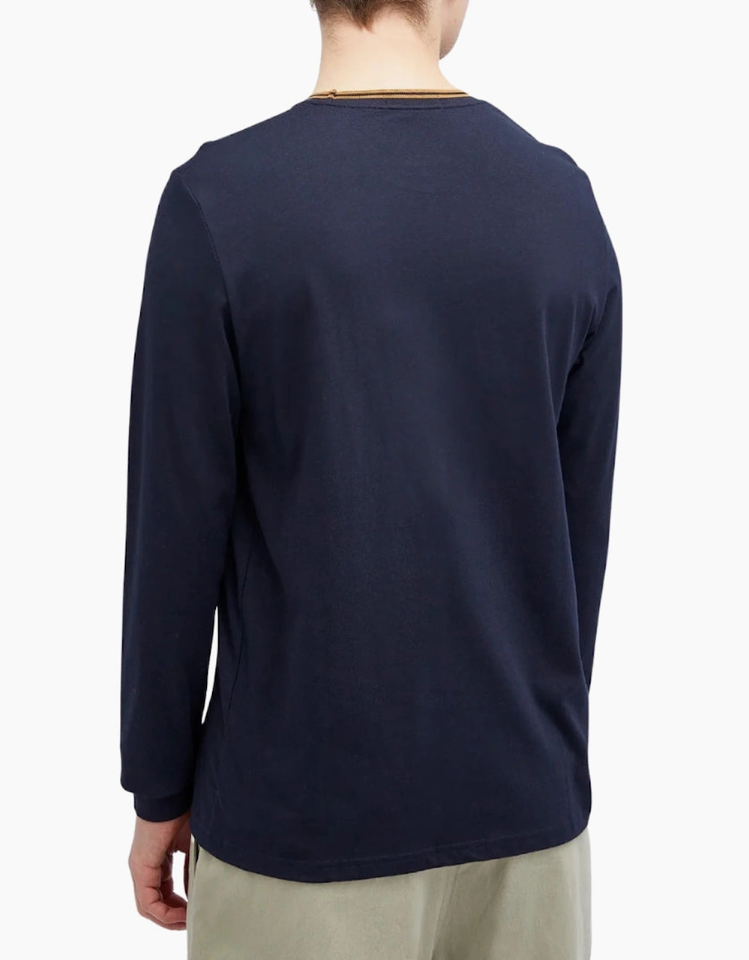 Fred Perry Long Sleeve Twin Tipped Navy T-Shirt