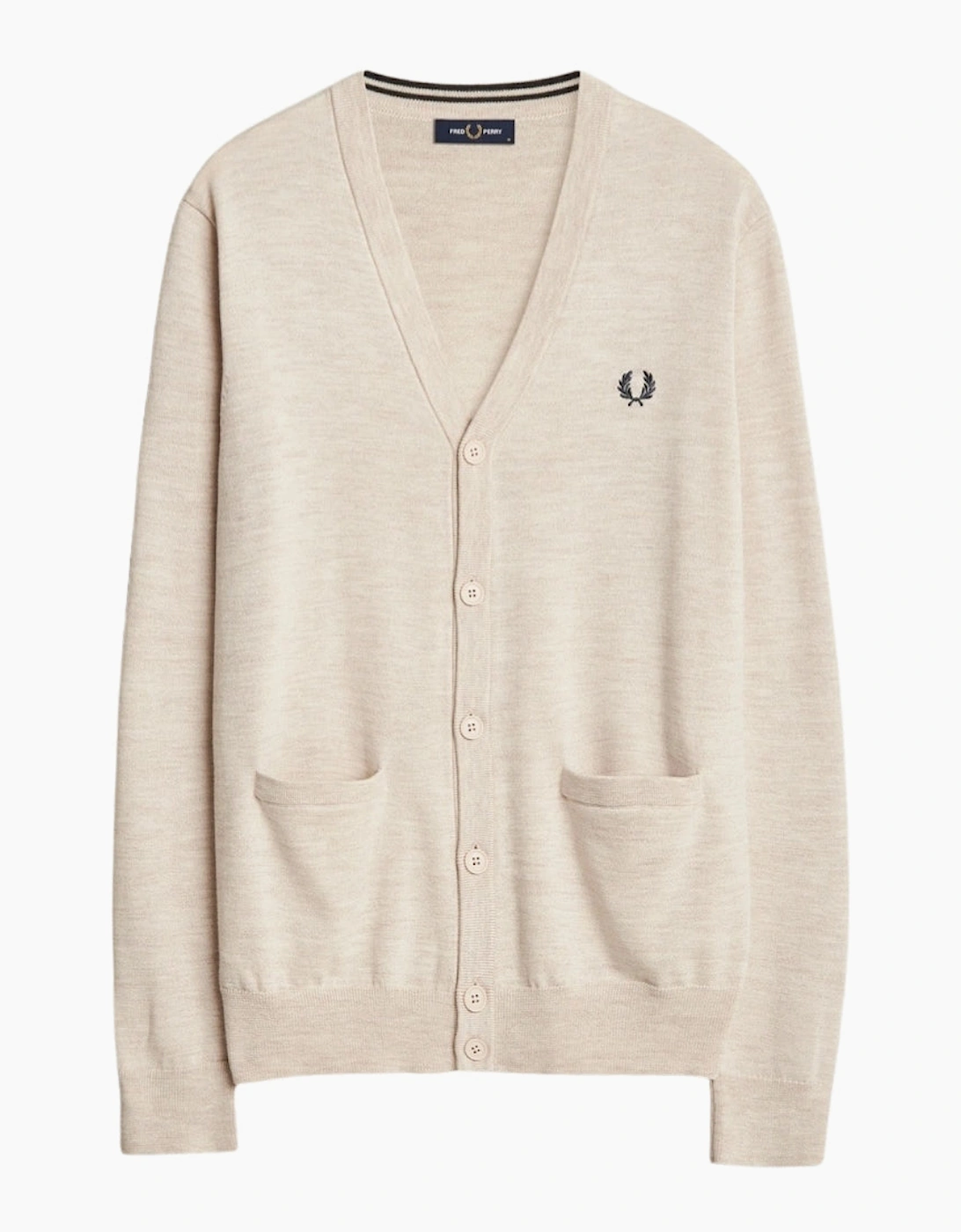Fred Perry Porridge Marl Classic Cardigan, 6 of 5