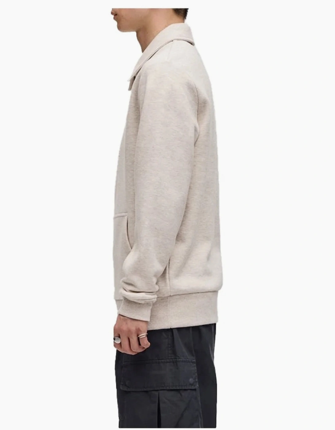 Fred Perry Half Zip Porridge Marl Pullover Sweater