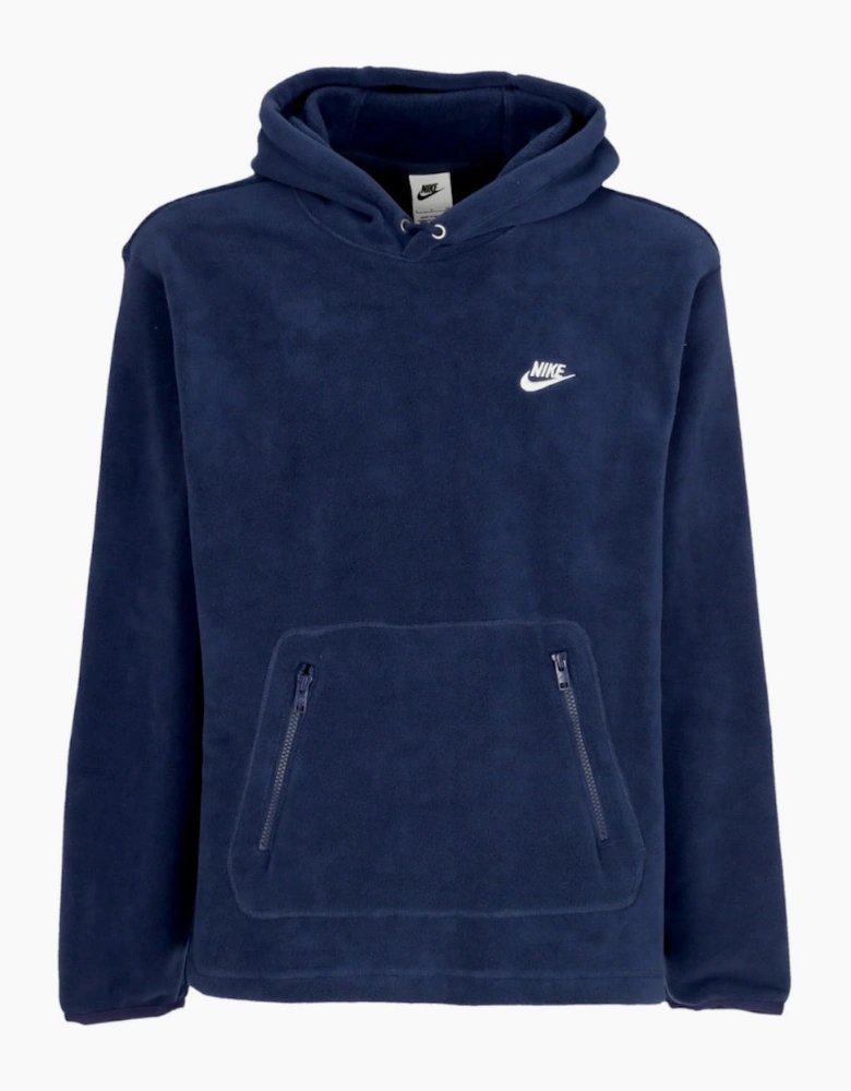 Nike Club Winterized Pullover Navy Blue Hoodie