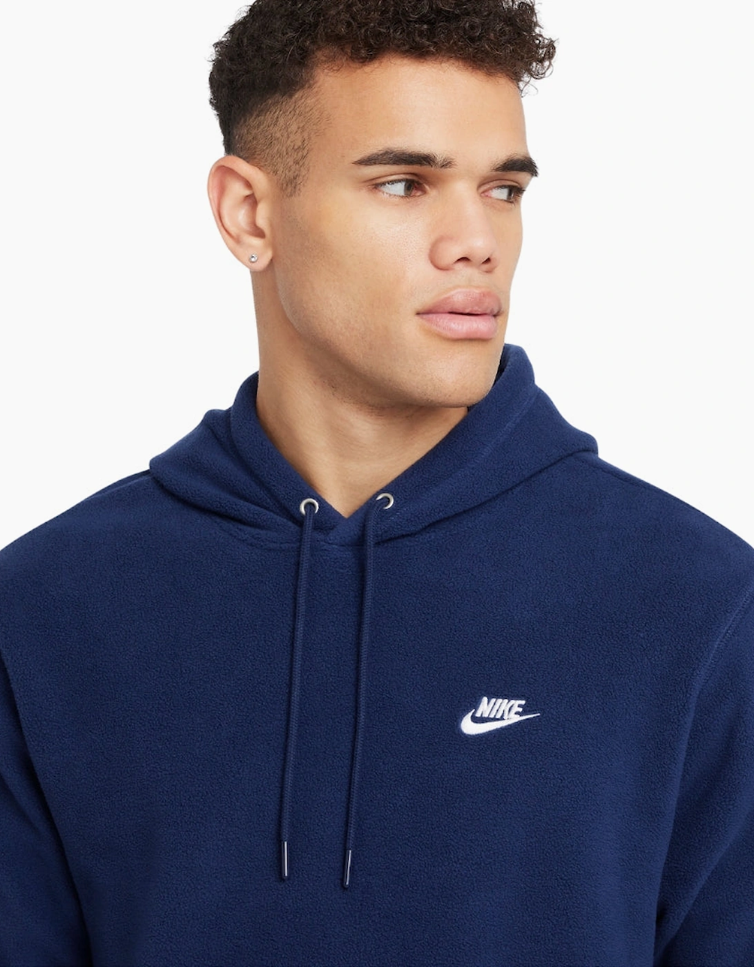 Nike Club Winterized Pullover Navy Blue Hoodie