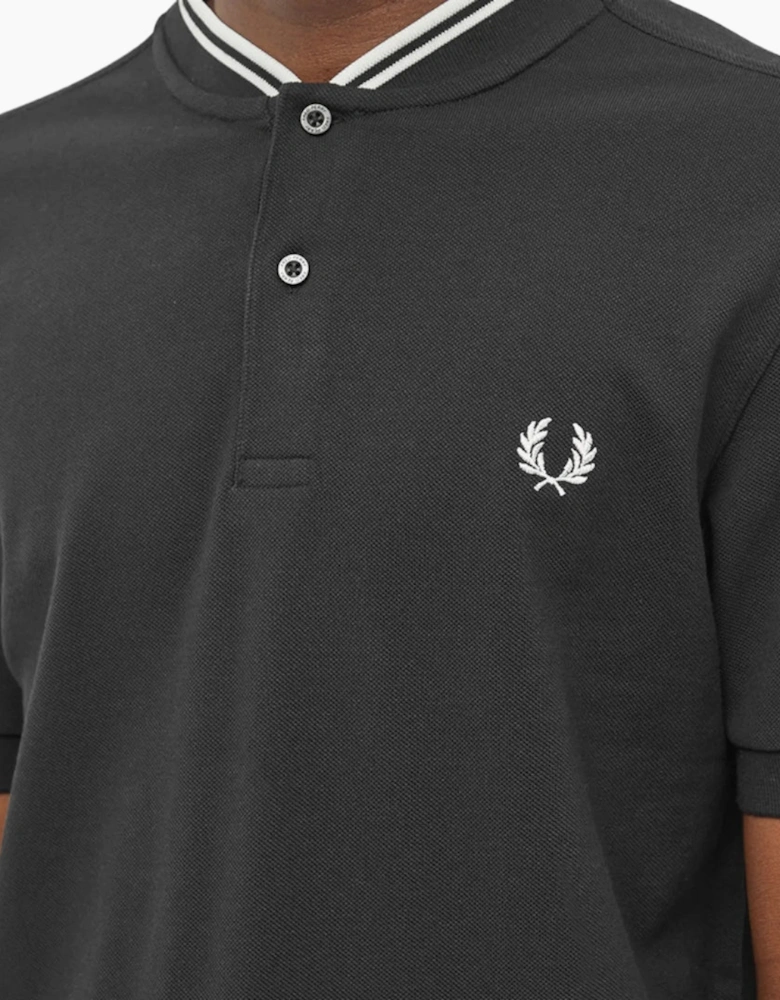 Fred Perry Bomber Collar Black Polo