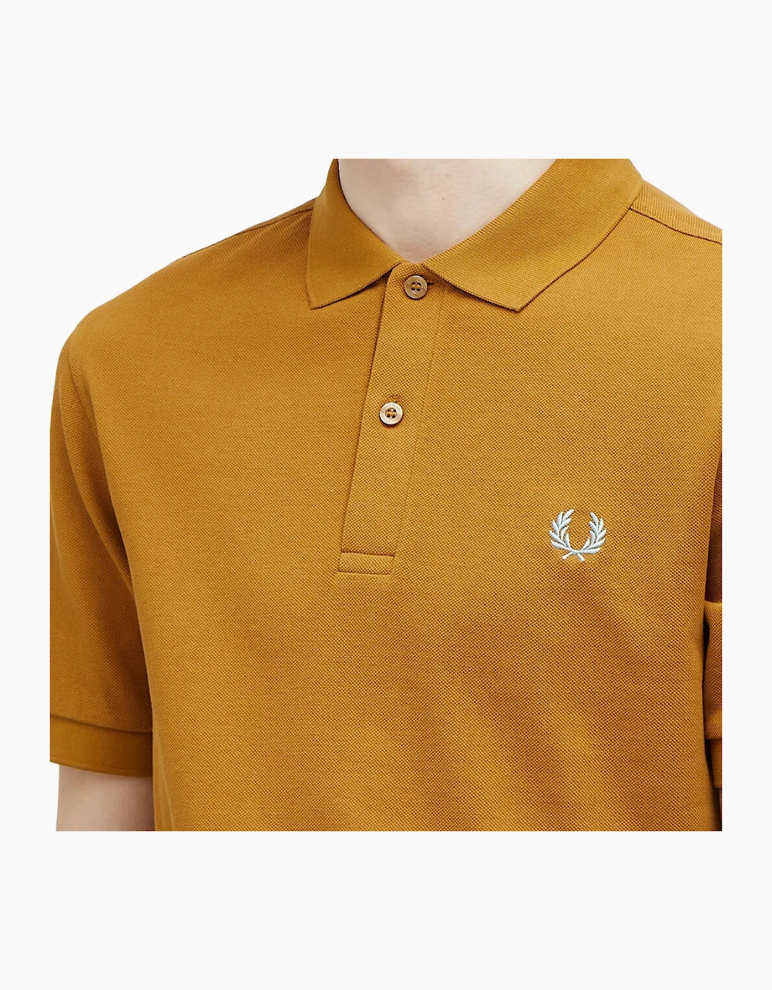 Fred Perry Classic Dark Caramel Blue Logo Polo Shirt