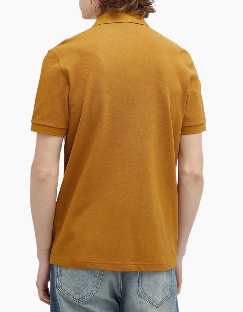 Fred Perry Classic Dark Caramel Blue Logo Polo Shirt