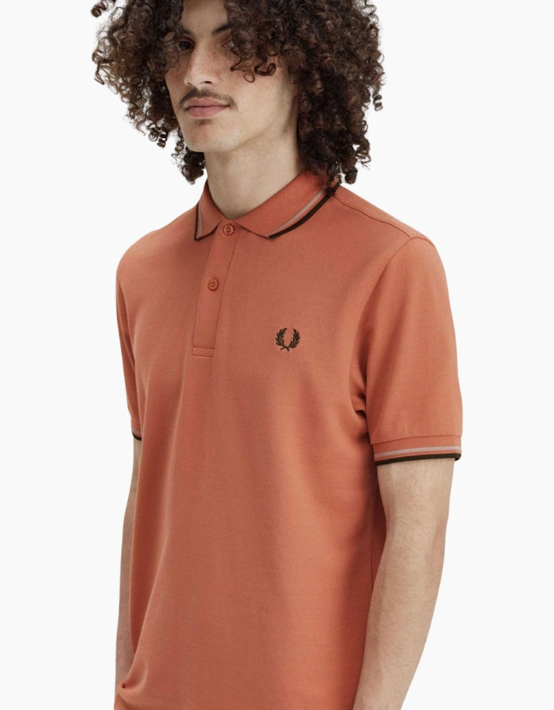 Fred Perry Twin Tipped Rust Polo Shirt