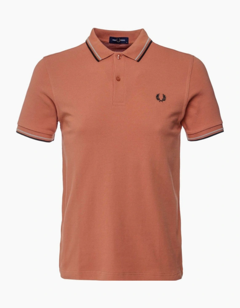 Fred Perry Twin Tipped Rust Polo Shirt