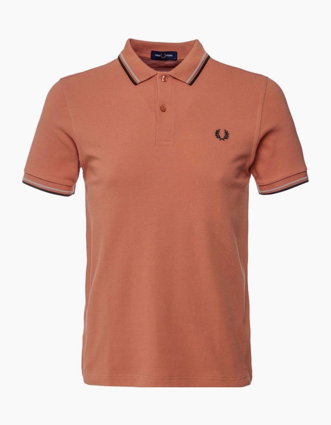Fred Perry Twin Tipped Rust Polo Shirt, 5 of 4
