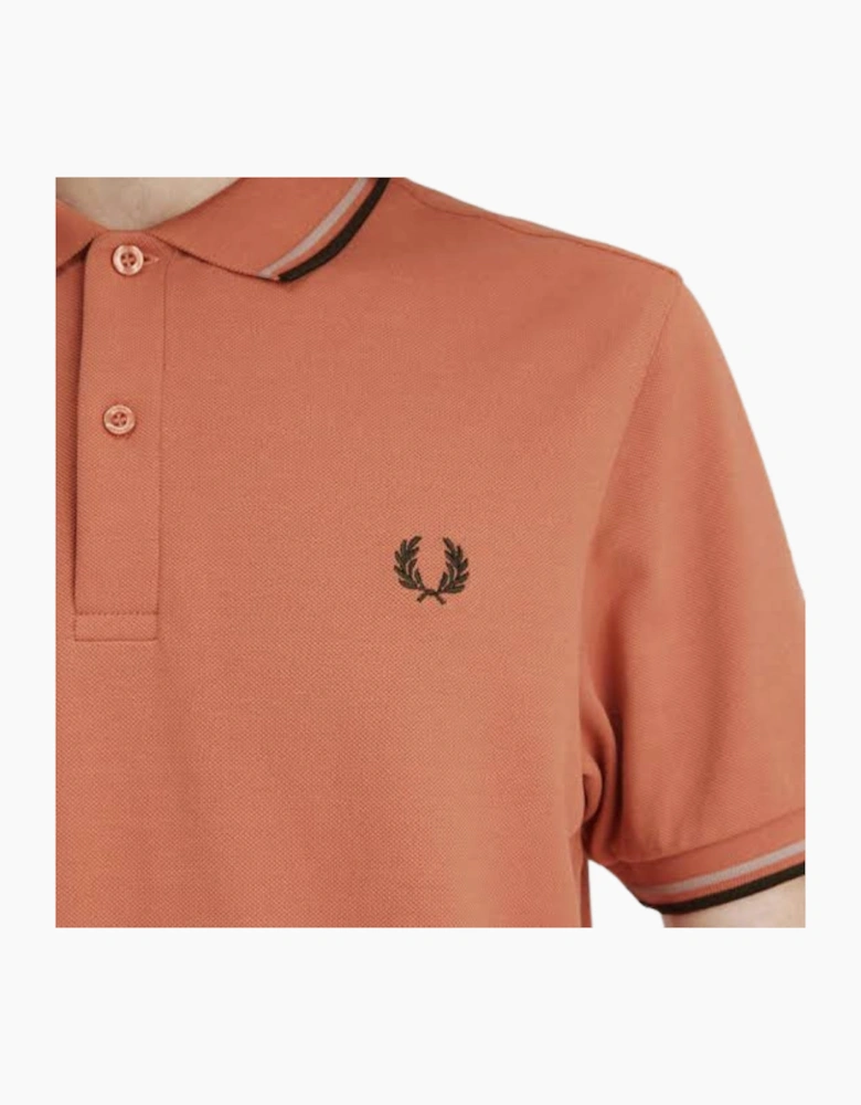 Fred Perry Twin Tipped Rust Polo Shirt