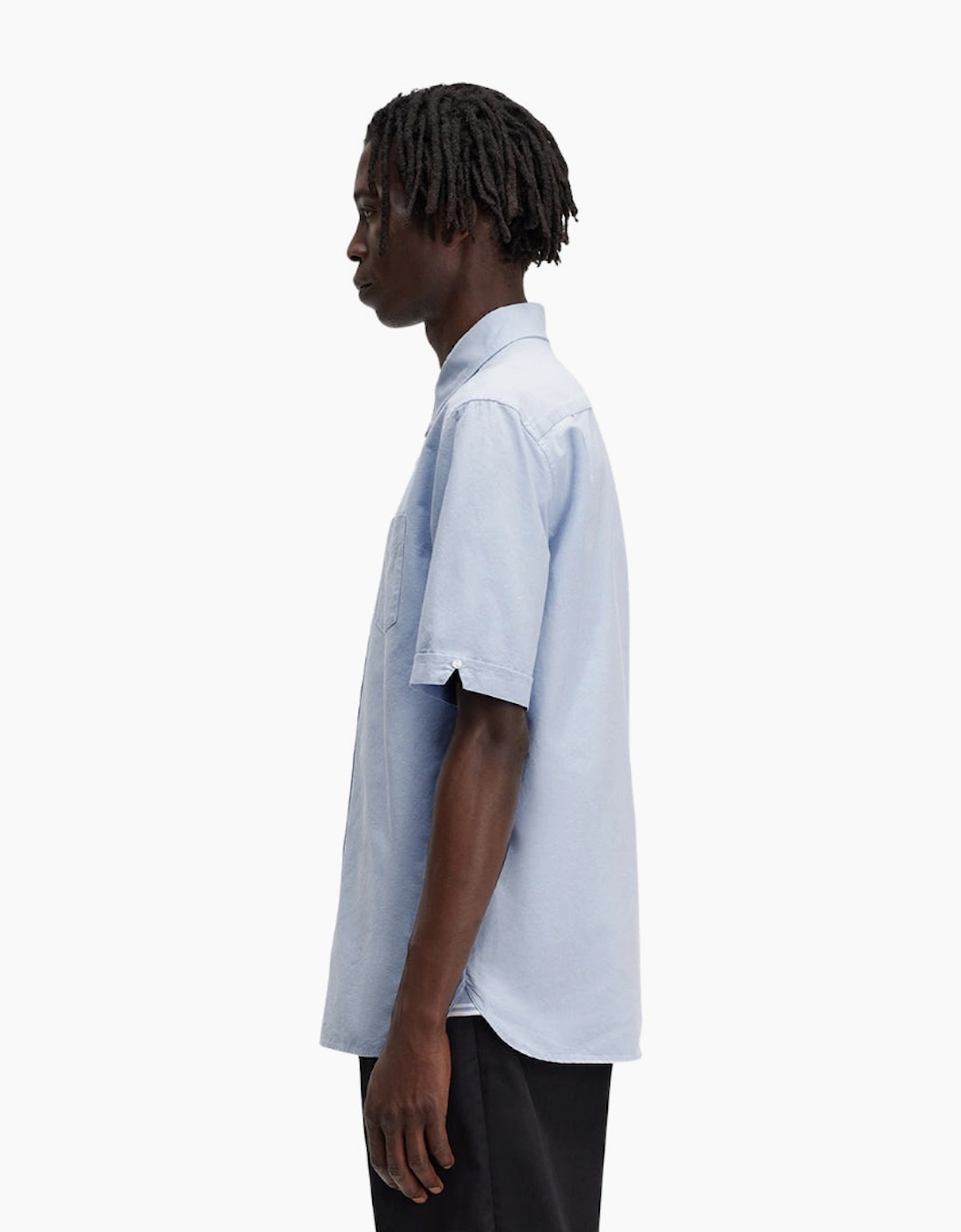 Fred Perry Short Sleeve Light Smoke Oxford Shirt