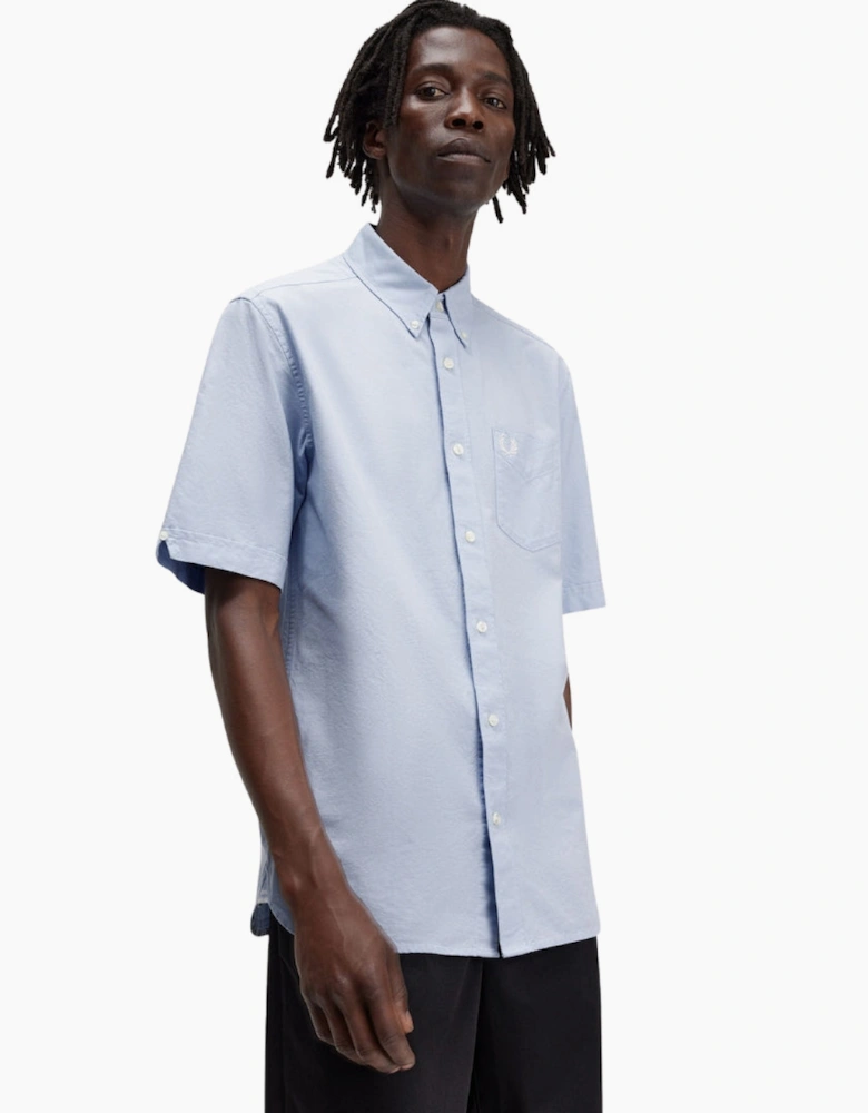 Fred Perry Short Sleeve Light Smoke Oxford Shirt