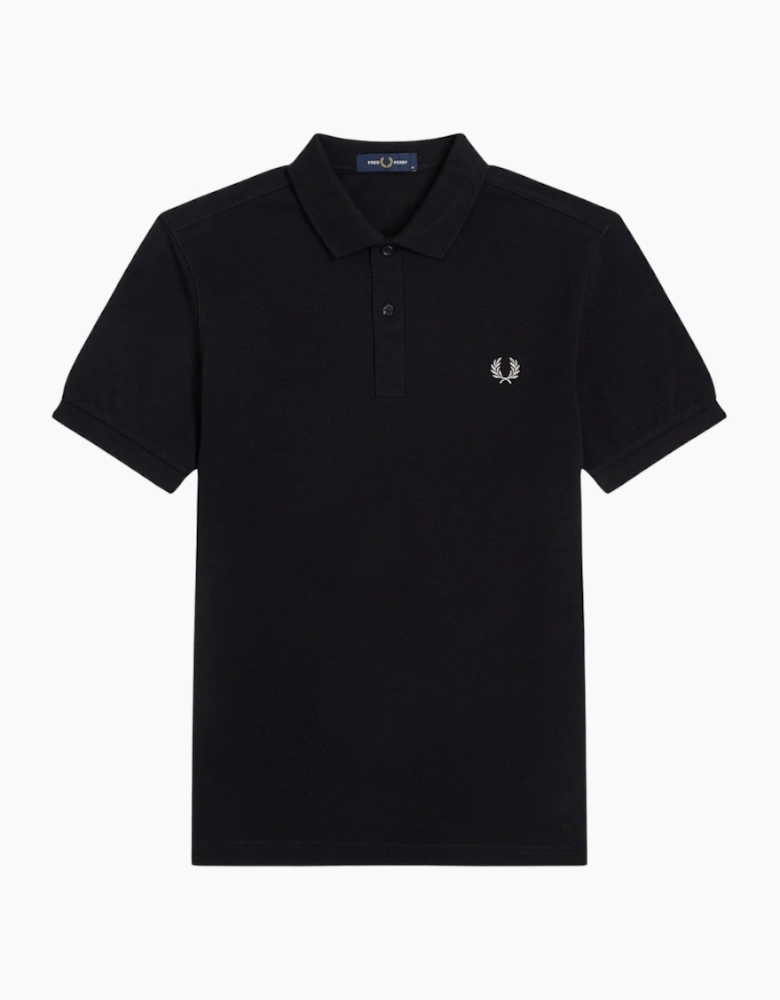 Fred Perry Classic Black Chrome Logo Polo Shirt