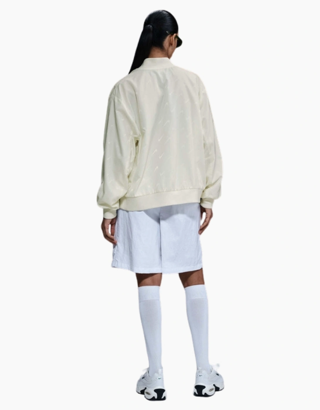 Nike Women's Destroyer Oversized Monogram White Jacket