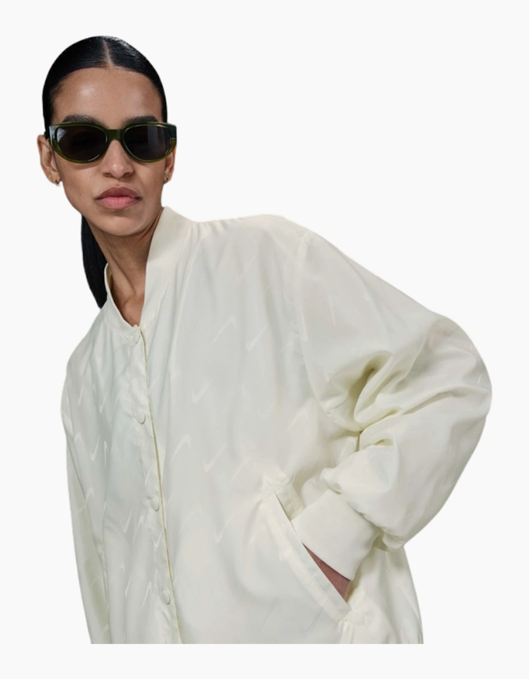 Nike Women's Destroyer Oversized Monogram White Jacket, 5 of 4