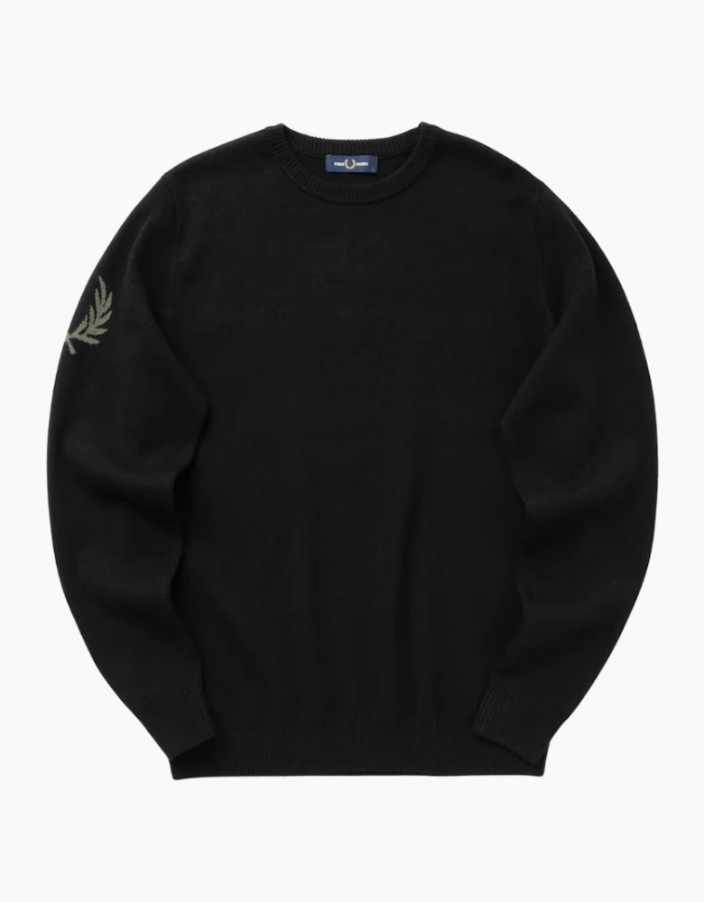 Fred Perry Laurel Wreath Knit Black Jumper