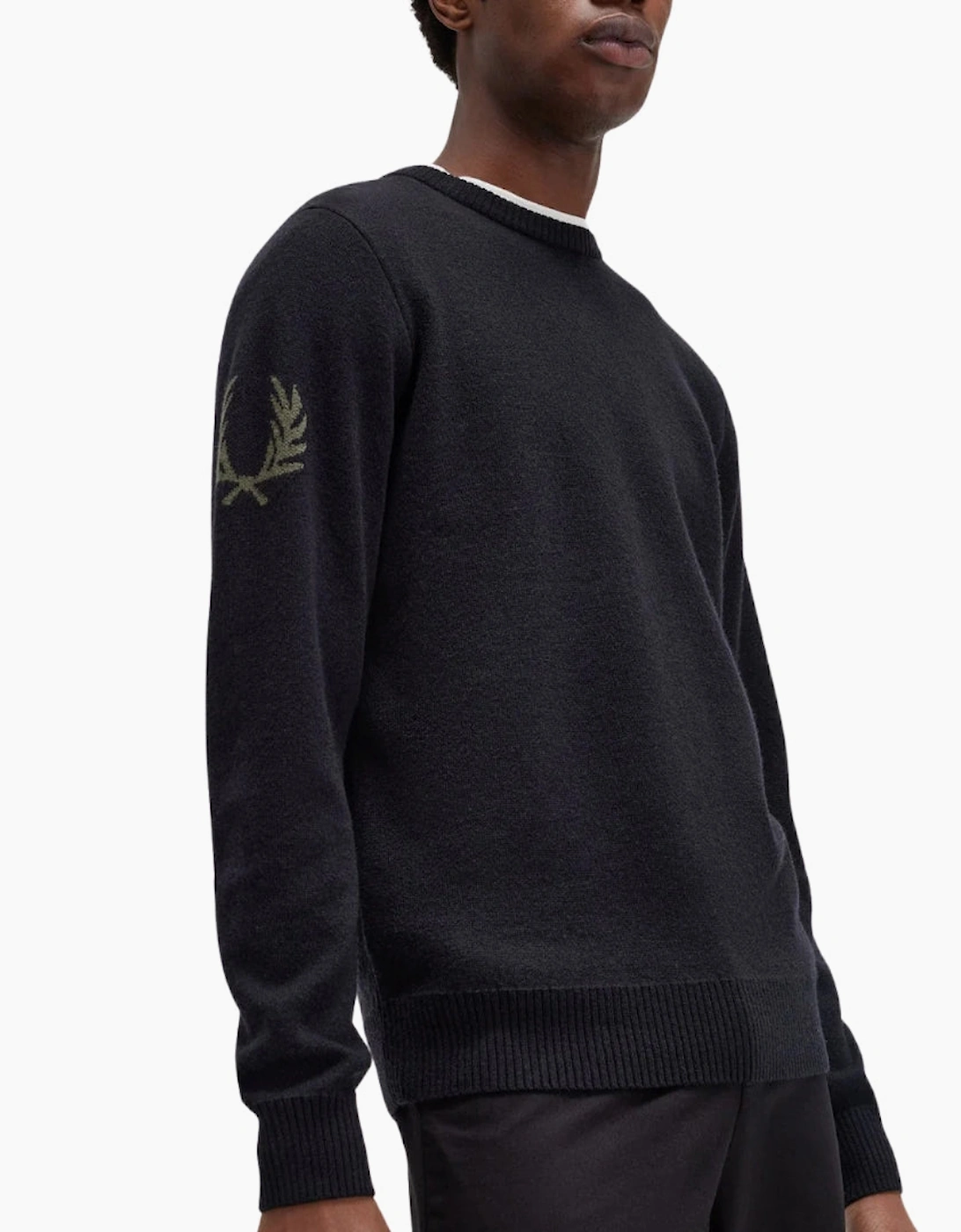 Fred Perry Laurel Wreath Knit Black Jumper