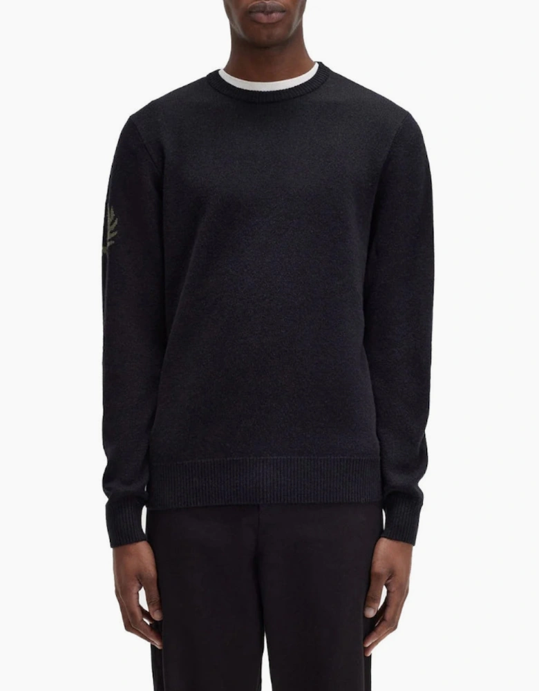 Fred Perry Laurel Wreath Knit Black Jumper