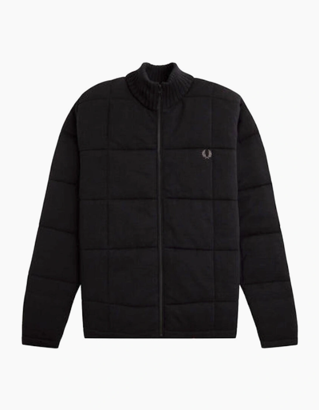 Fred Perry Quilted Knitted Black Jacket, 6 of 5