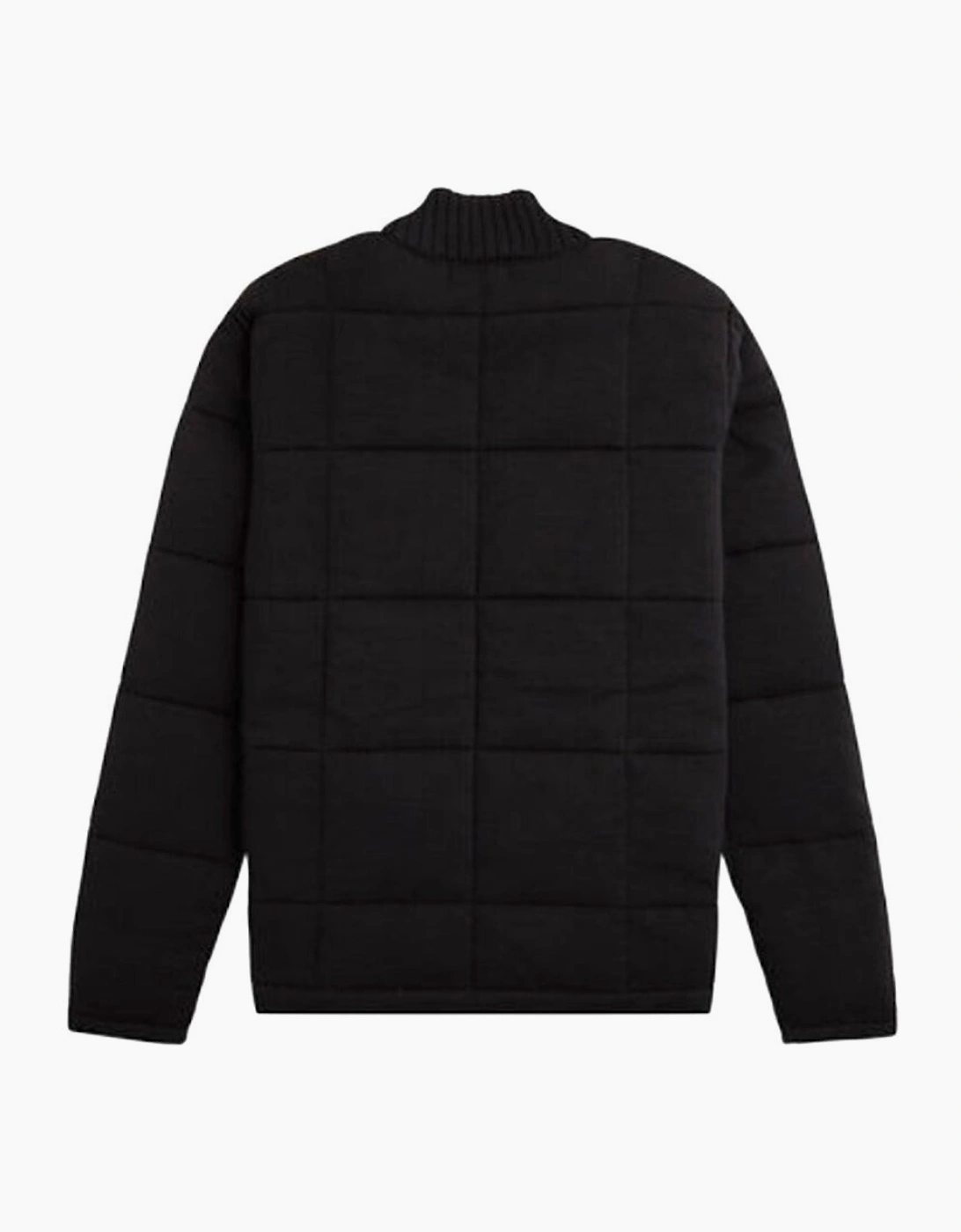 Fred Perry Quilted Knitted Black Jacket