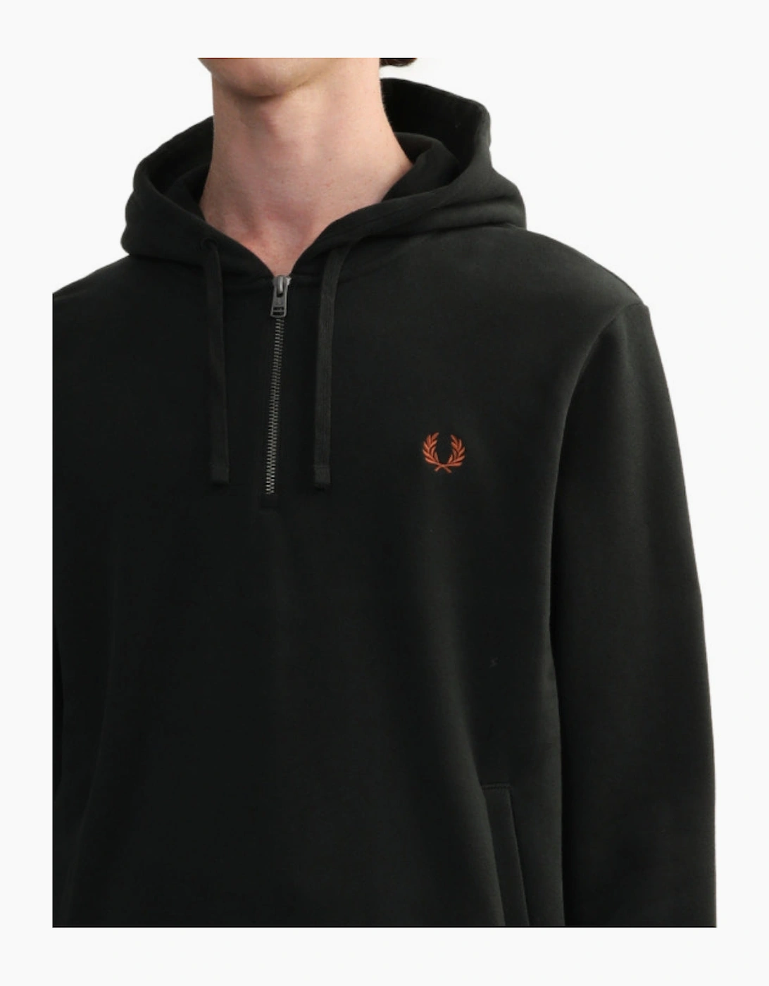 Fred Perry Hooded Smock Night Green Sweater