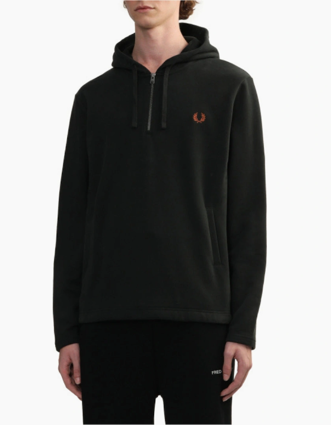 Fred Perry Hooded Smock Night Green Sweater