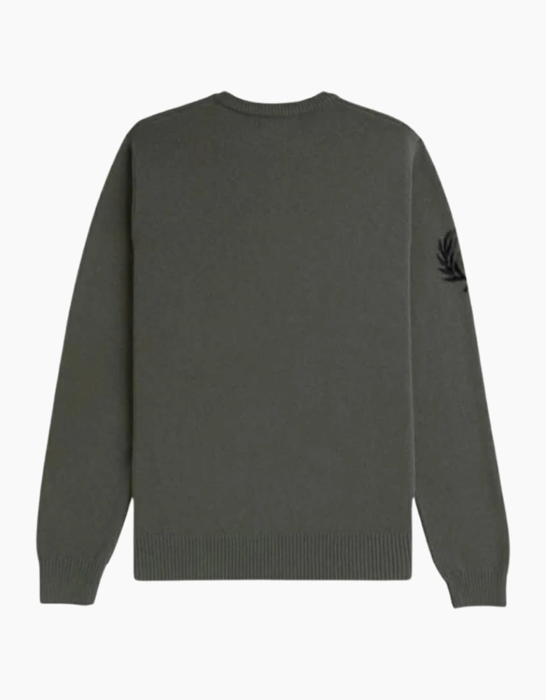 Fred Perry Laurel Wreath Knit Field Green Jumper