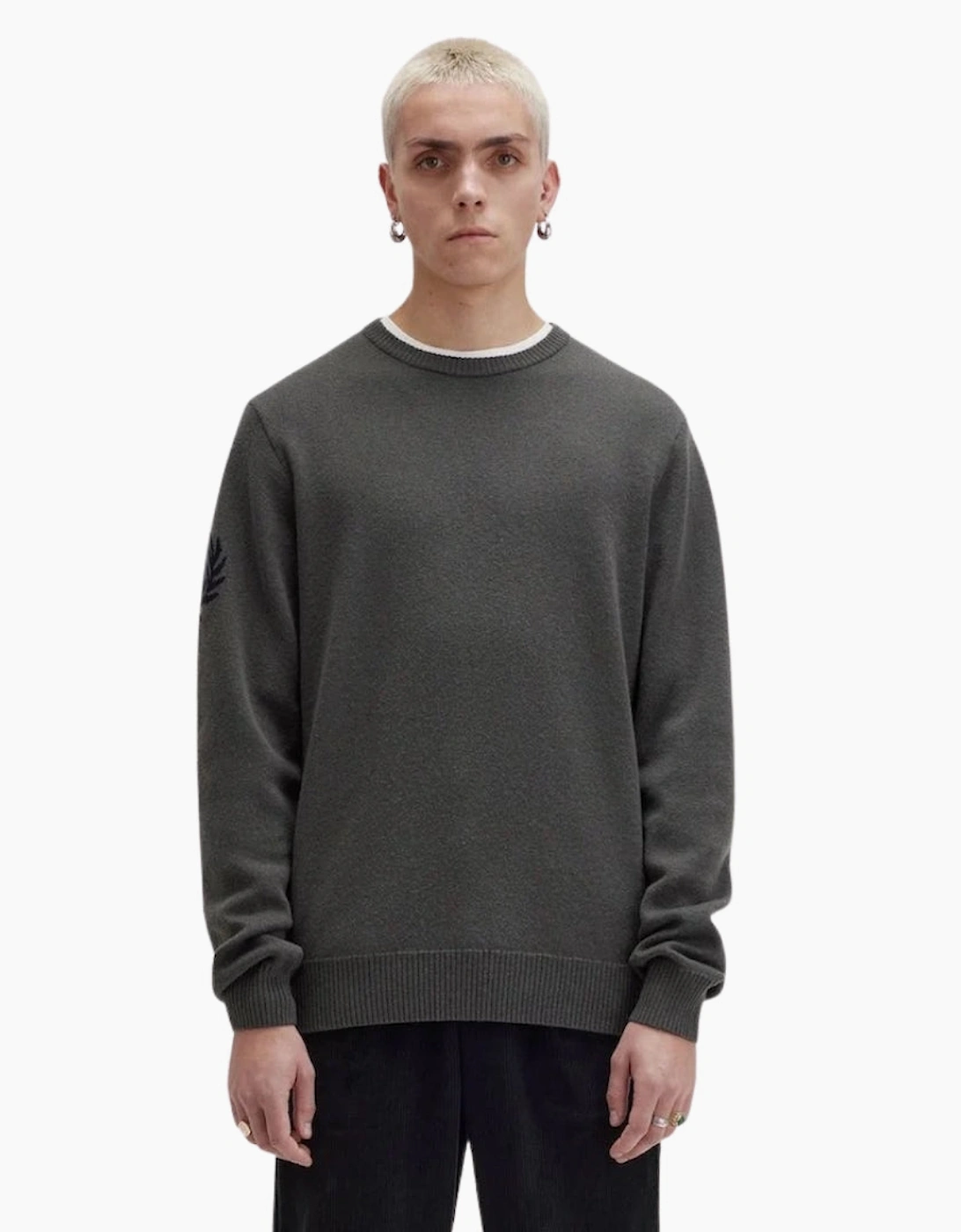 Fred Perry Laurel Wreath Knit Field Green Jumper