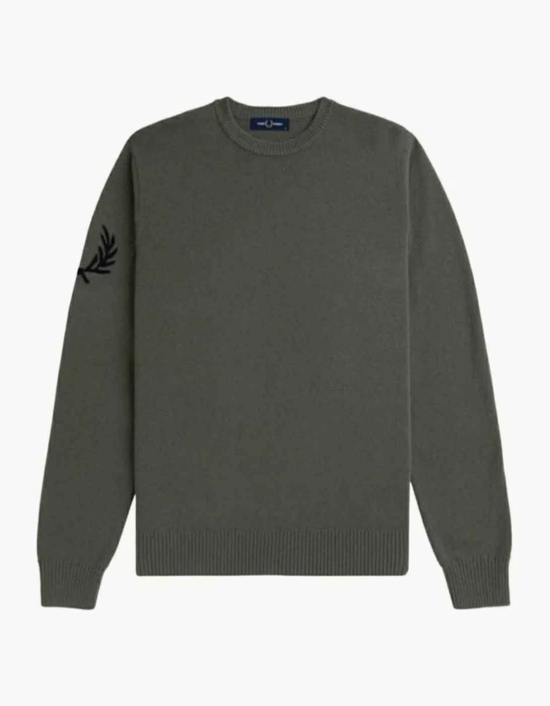 Fred Perry Laurel Wreath Knit Field Green Jumper, 6 of 5