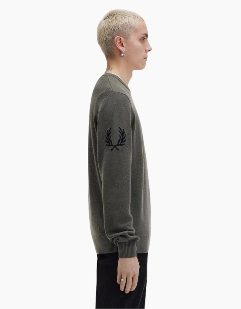 Fred Perry Laurel Wreath Knit Field Green Jumper
