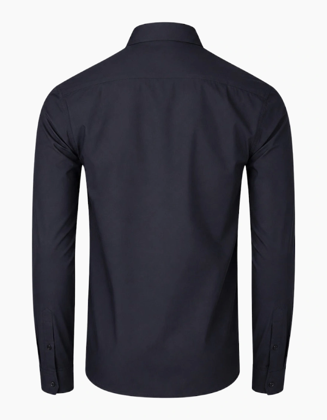 Fred Perry Plain Black Long Sleeve Oxford Shirt