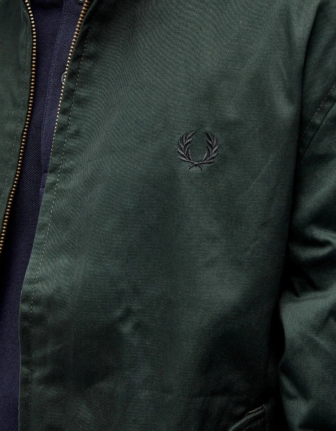Fred Perry Waxed Night Green Harrington Jacket