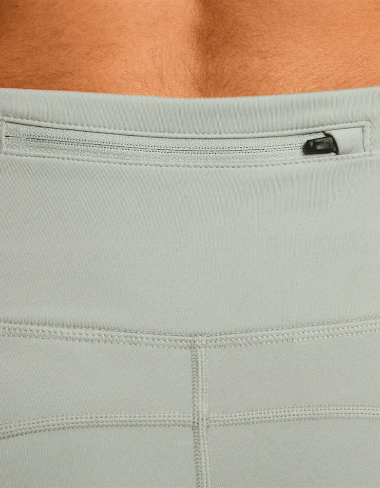Nike Mid-Rise 7/8 Length With Pocket Green Running Leggings