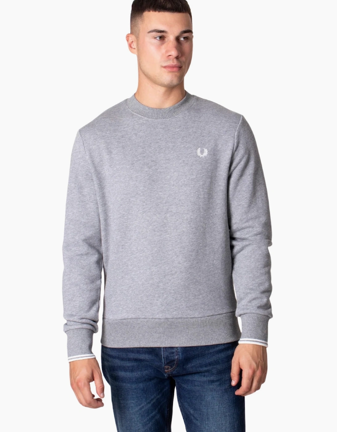 Fred Perry Crew Neck Steel Marl Jumper