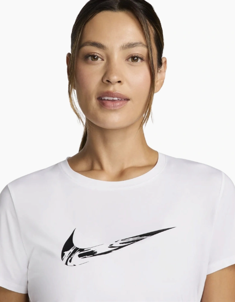 Nike Dri-Fit One Swoosh Running White T-Shirt