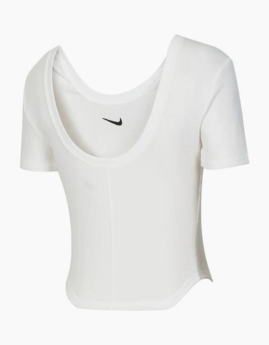 Nike Tight Scoop-Back Short-Sleeve Mini-Rib Tan Top