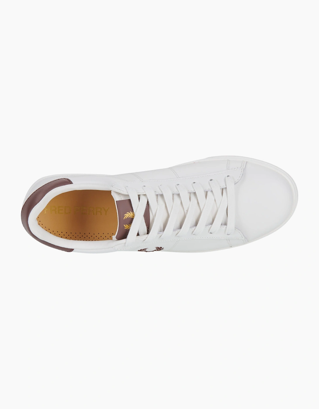 Fred Perry Spencer Leather Snow White Trainers