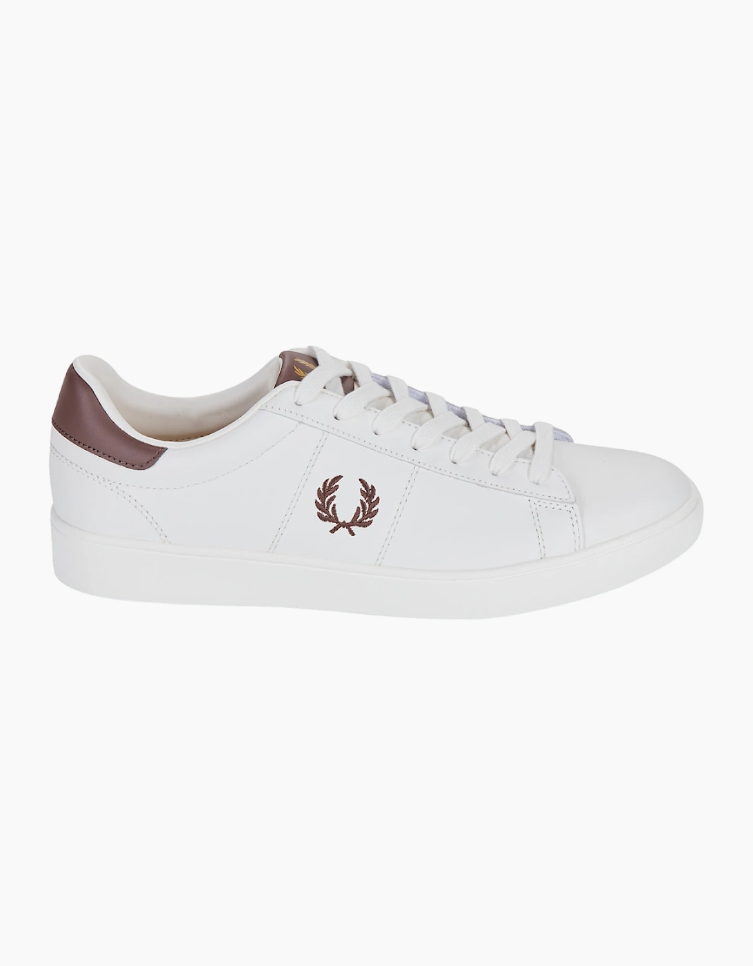 Fred Perry Spencer Leather Snow White Trainers, 6 of 5