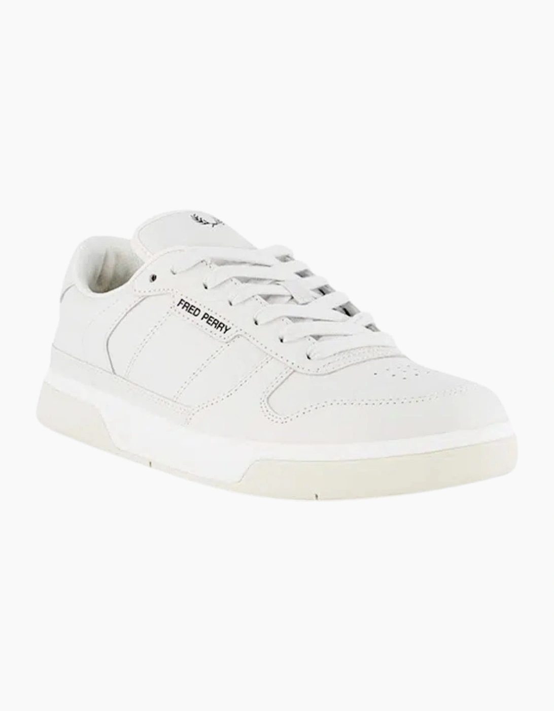 Fred Perry B300 Textured Leather Porcelain Trainers