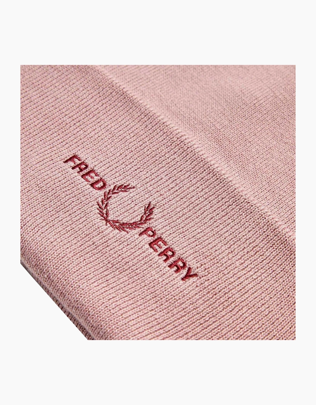 Fred Perry Embroidered Dusty Rose Beanie