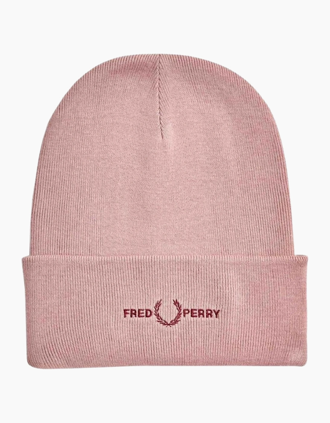 Fred Perry Embroidered Dusty Rose Beanie, 4 of 3