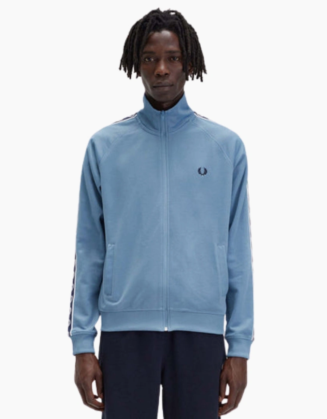 Fred Perry Contrast Tape Ash Blue Track Jacket