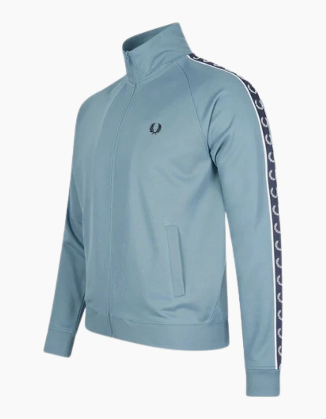 Fred Perry Contrast Tape Ash Blue Track Jacket