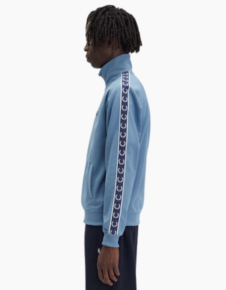 Fred Perry Contrast Tape Ash Blue Track Jacket
