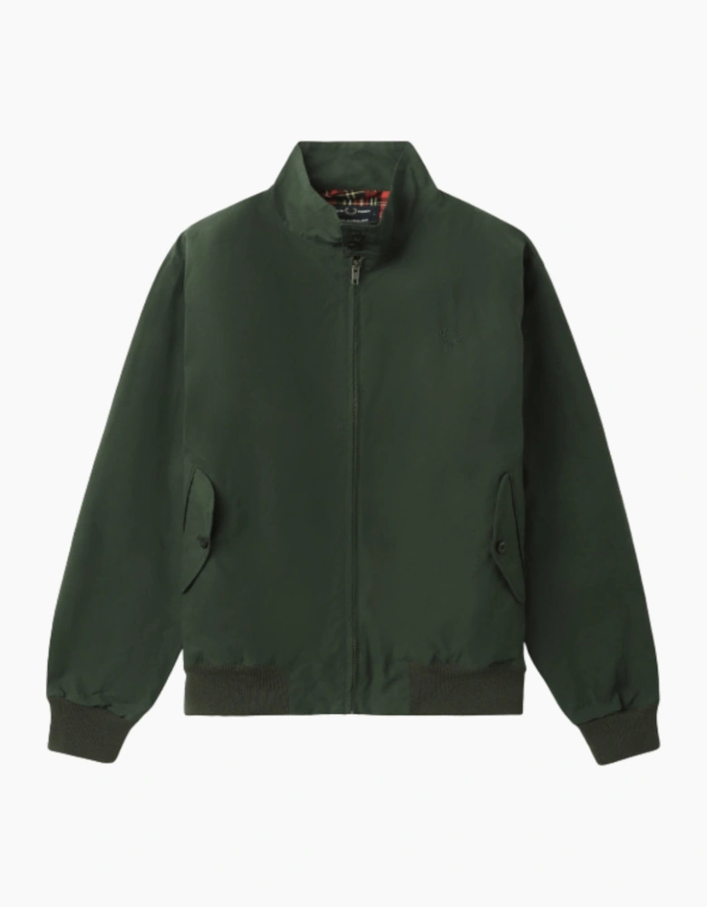 Fred Perry Made In England Waxed Night Green Harrington Jacket