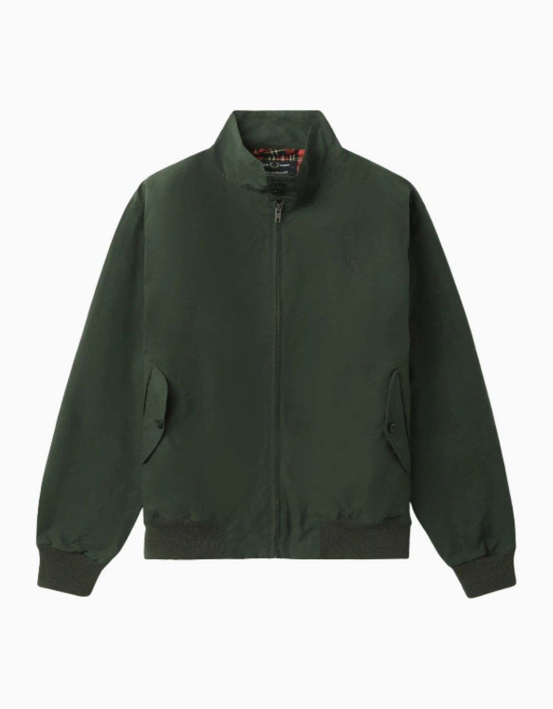Fred Perry Made In England Waxed Night Green Harrington Jacket, 6 of 5