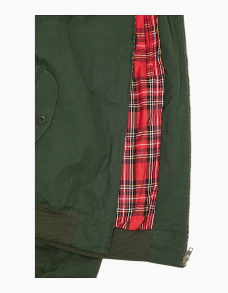 Fred Perry Made In England Waxed Night Green Harrington Jacket