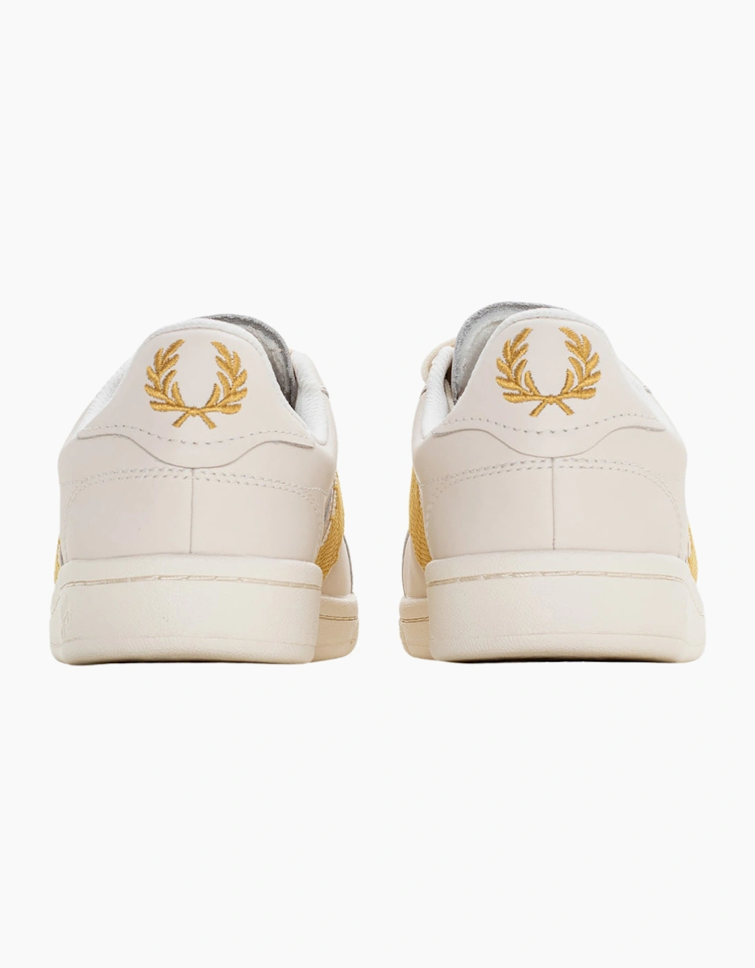 Fred Perry B721 Leather Tape Detail Ecru Trainers