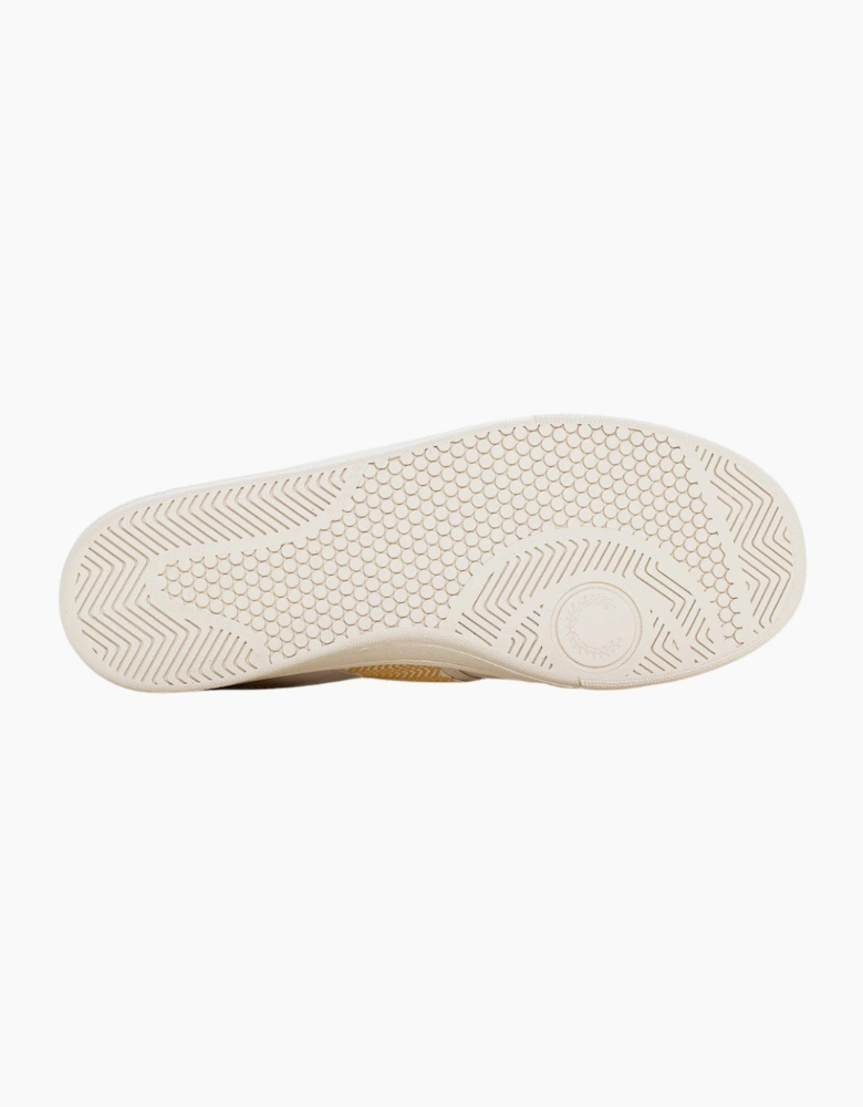Fred Perry B721 Leather Tape Detail Ecru Trainers